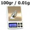 Balance de poche 100 gr 0.01 avec poids étalon